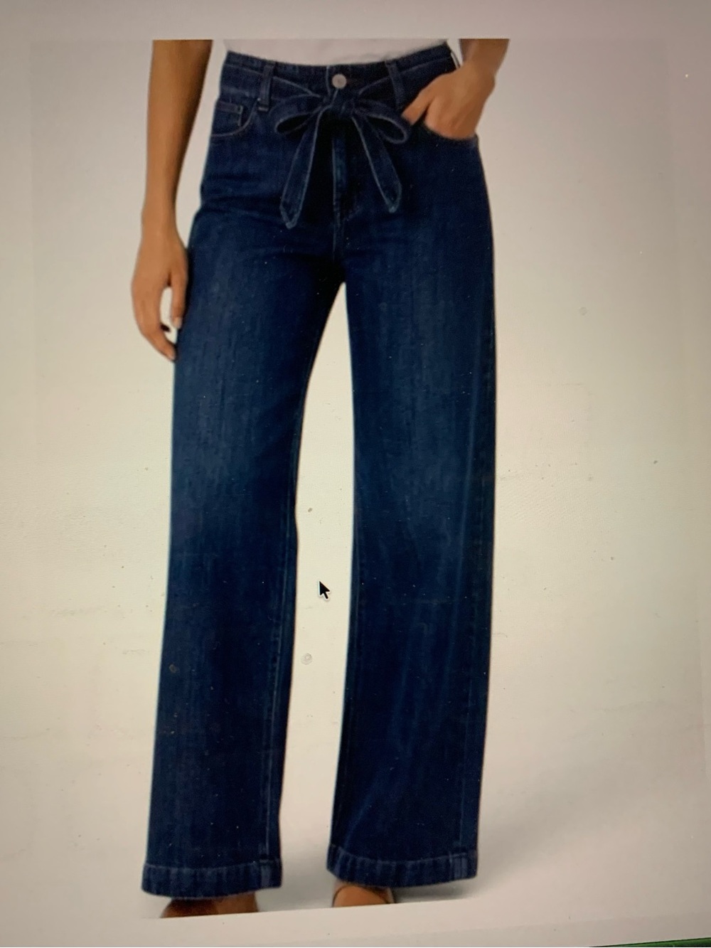 J Crew factory paper bag waist denim wide leg jeans size 27 T